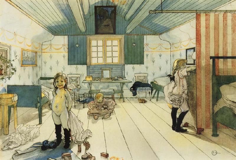 Mama-s and the Little Girl-s Room, Carl Larsson